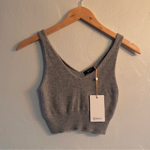 Quince Cashmere Cropped Tank - Picture 3 of 5